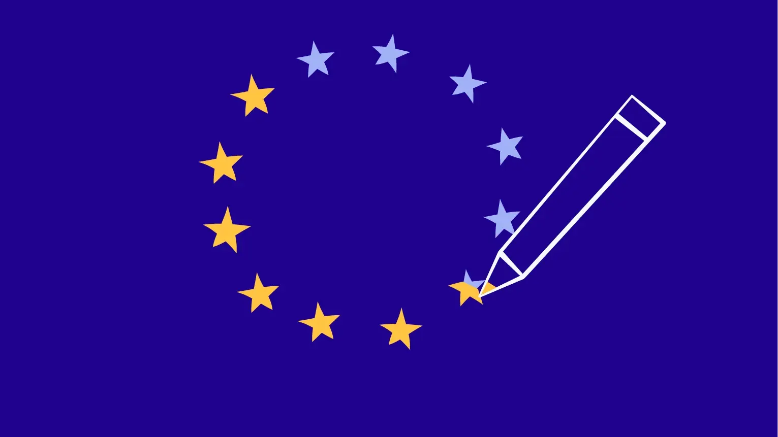 Ein Abbild der Flagge der Europäischen Union