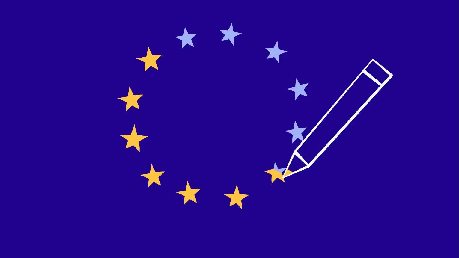 Ein Abbild der Flagge der Europäischen Union