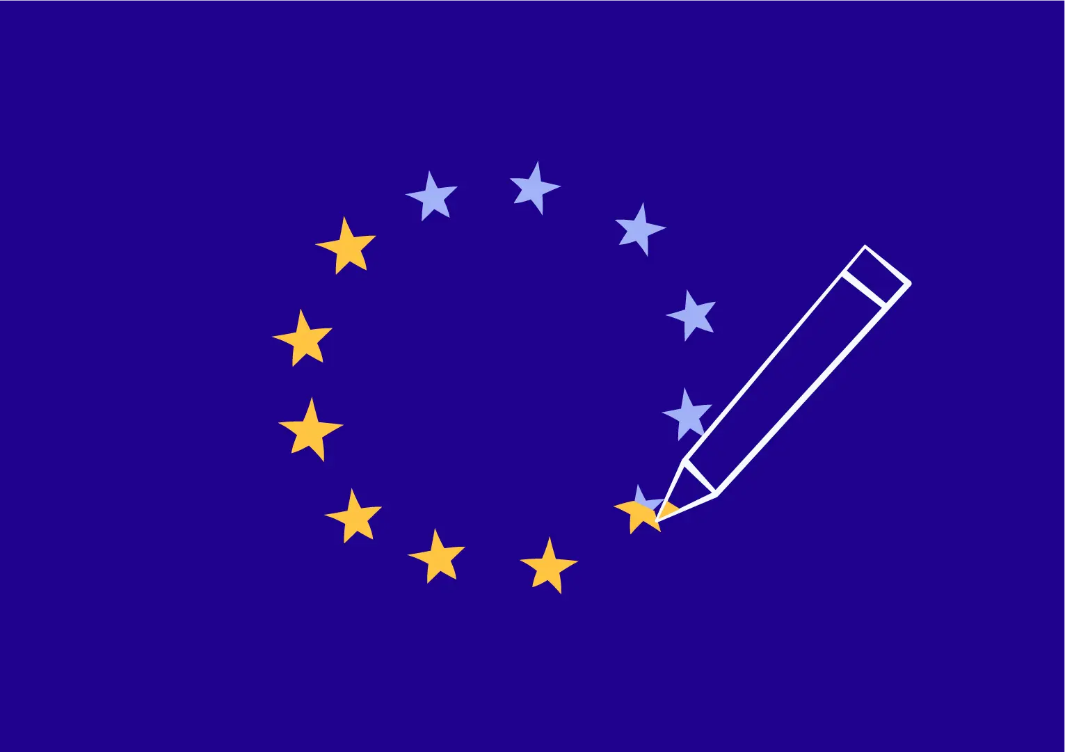 Ein Abbild der Flagge der Europäischen Union