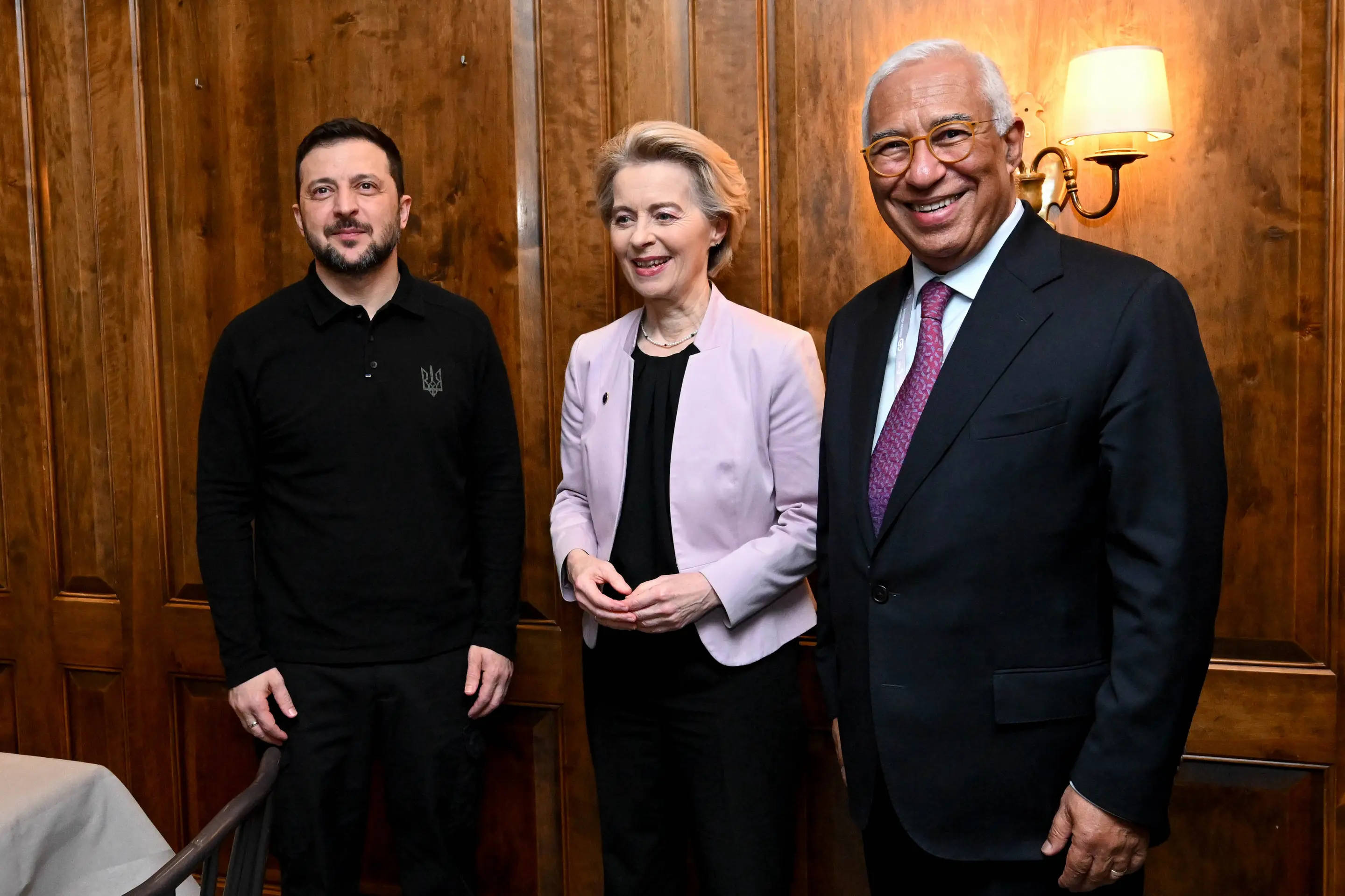 Wolodymyr Selenskyj, Ursula von der Leyen und António Costa