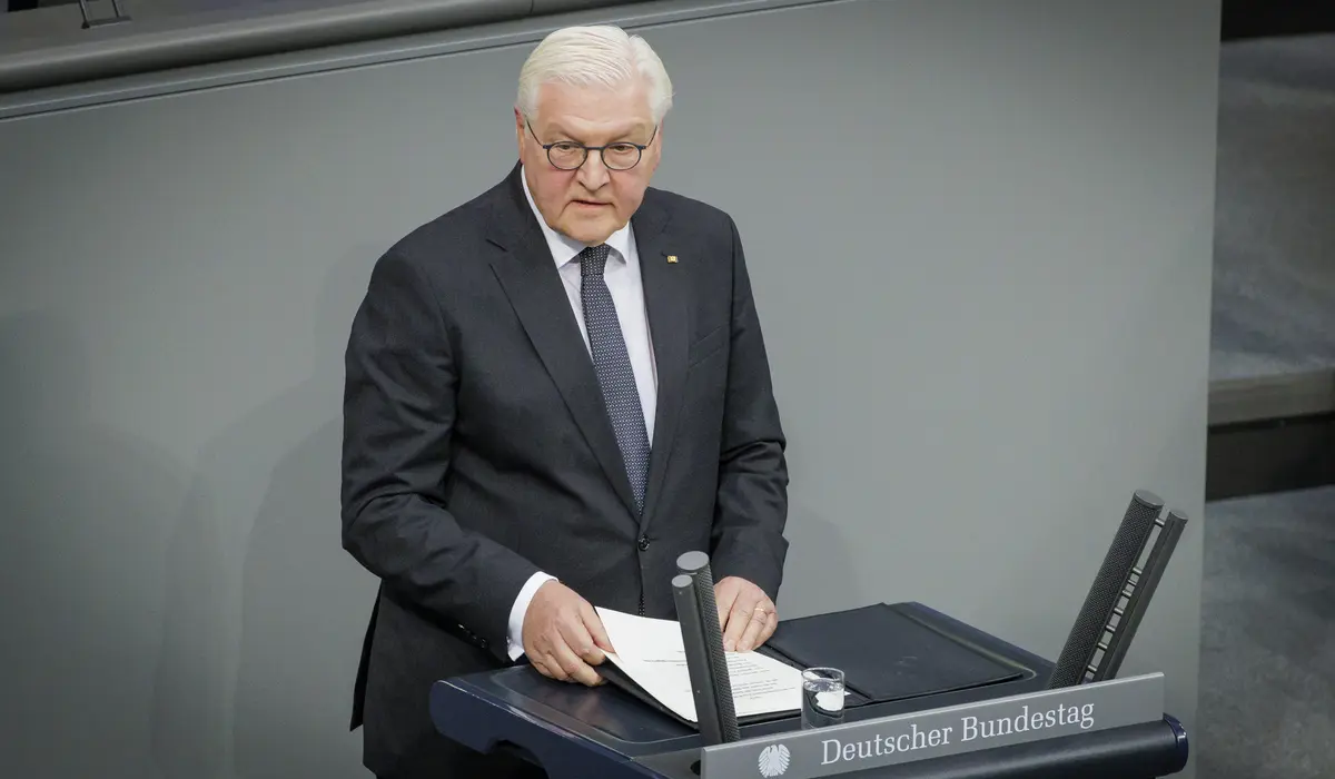 Frank-Walter Steinmeier während der Gedenkrede