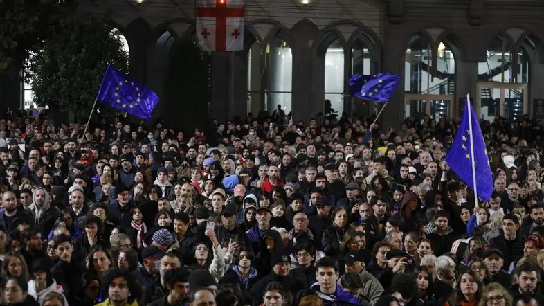 Massendemonstration in Georgien