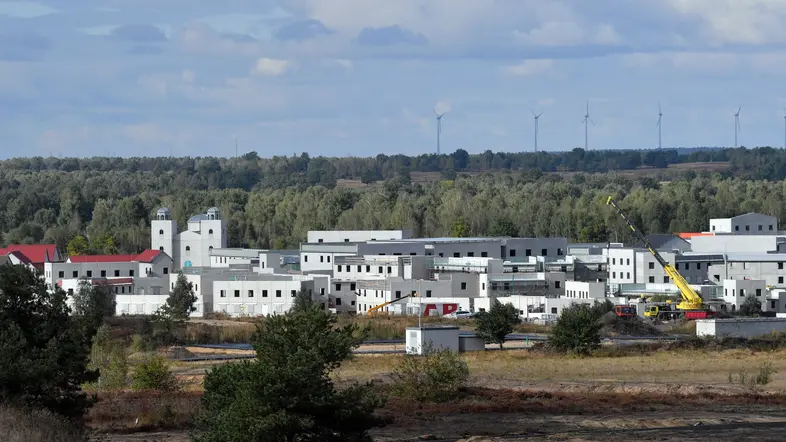 Baustelle des Ausbildungsgeländes der Bundeswehr Übungsstadt "Schnöggersburg"