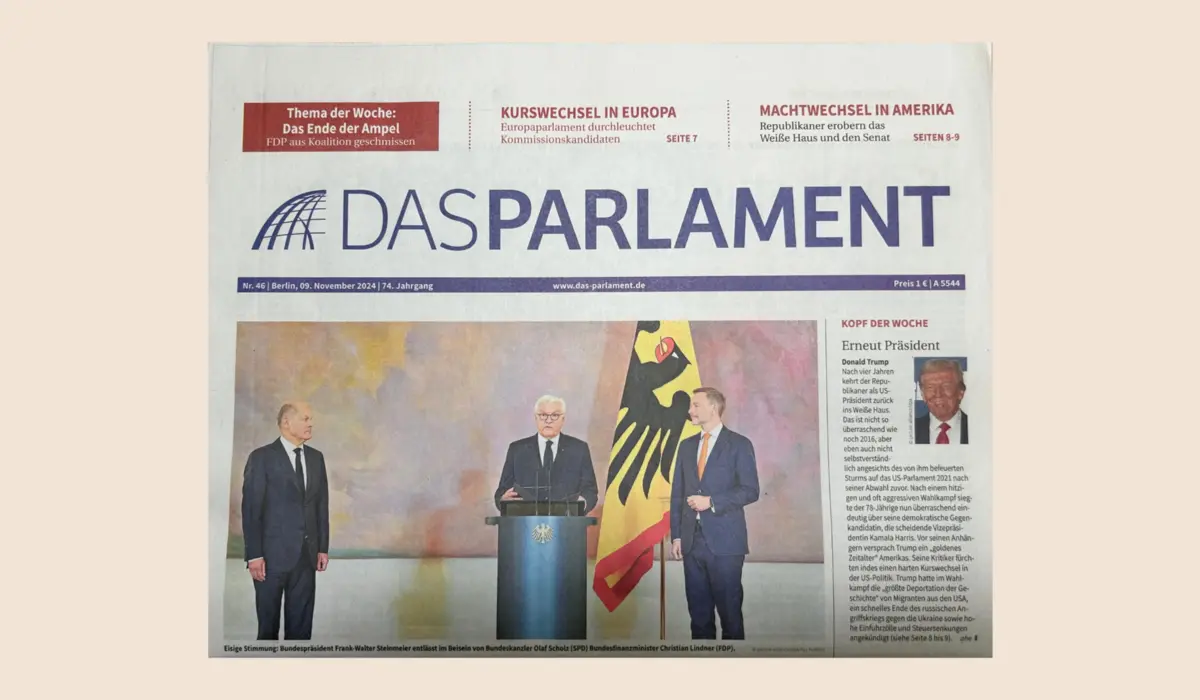 Cover von "Das Parlament" vom 09. November 2024