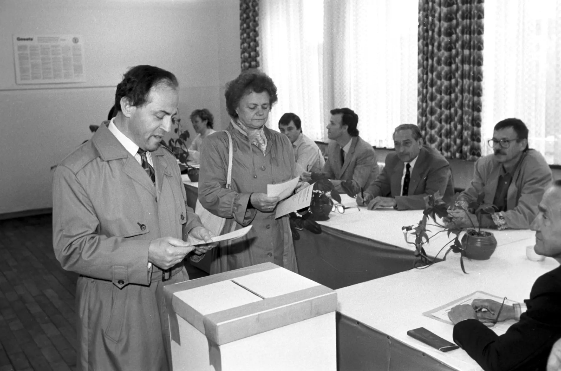 Bei der Kommunalwahl am 07.05.1989 in Karl-Marx-Stadt (heute Chemnitz).