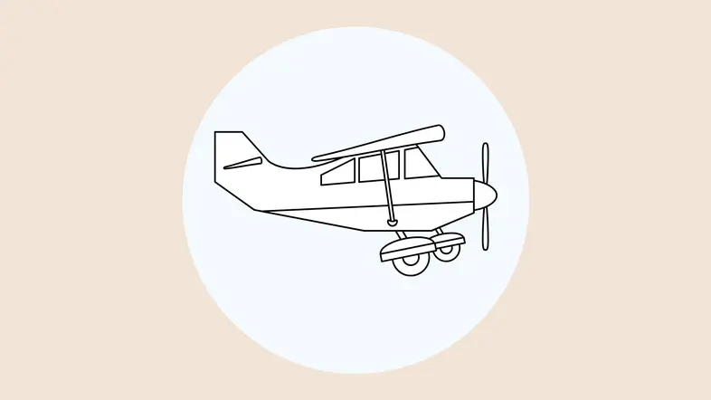 Illustration eines Flugzeugs