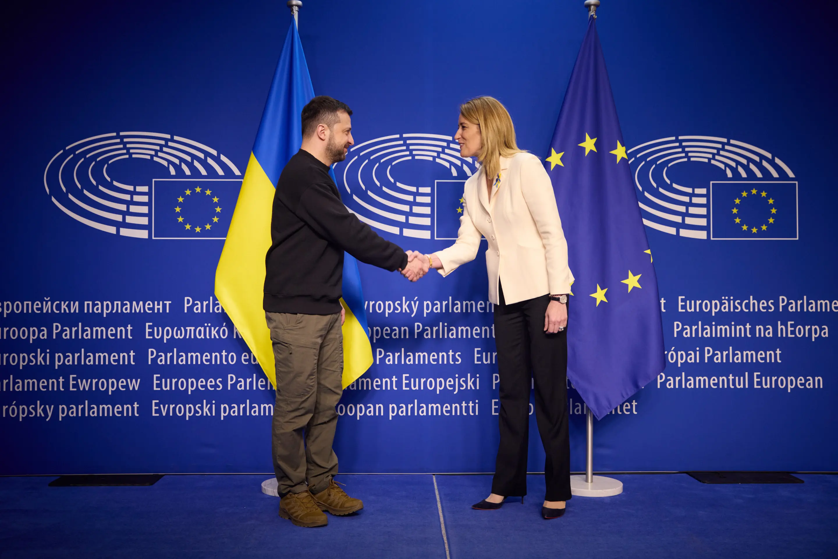 Der ukrainische Präsident Wolodymyr Selenskyj zu Besuch im EU-Parlament