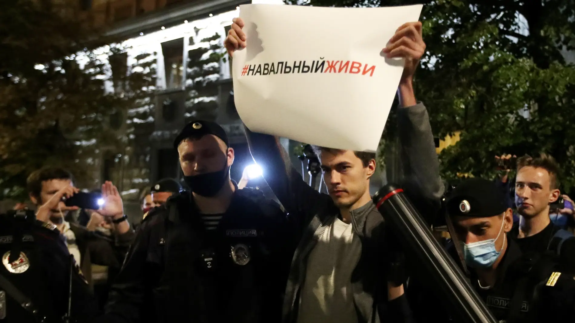 Proteste in Moskau wie hier für den Aktivisten Alexei Nawalny sind nun selten 