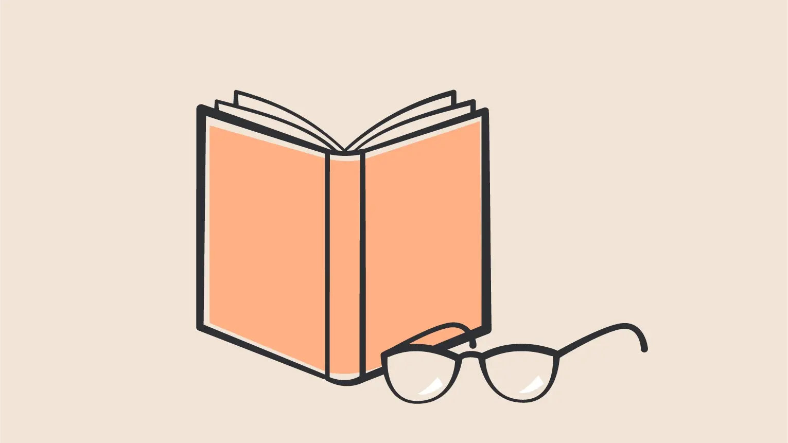 Ein Buch mit Brille