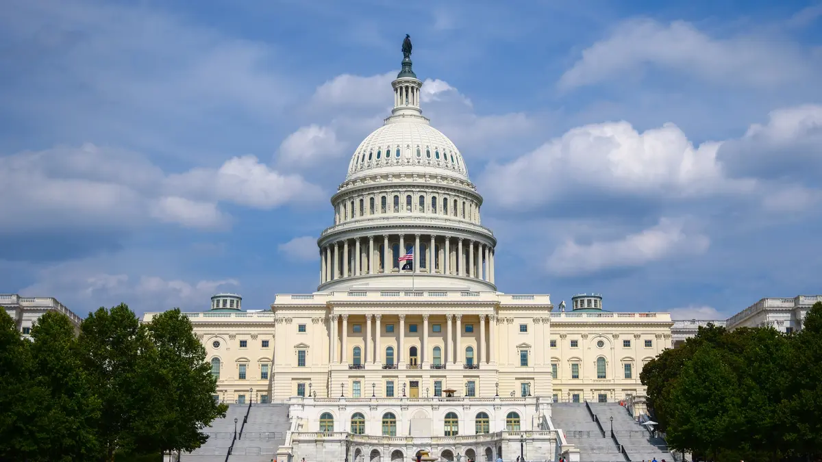 Außenansicht des Kapitols in Washington