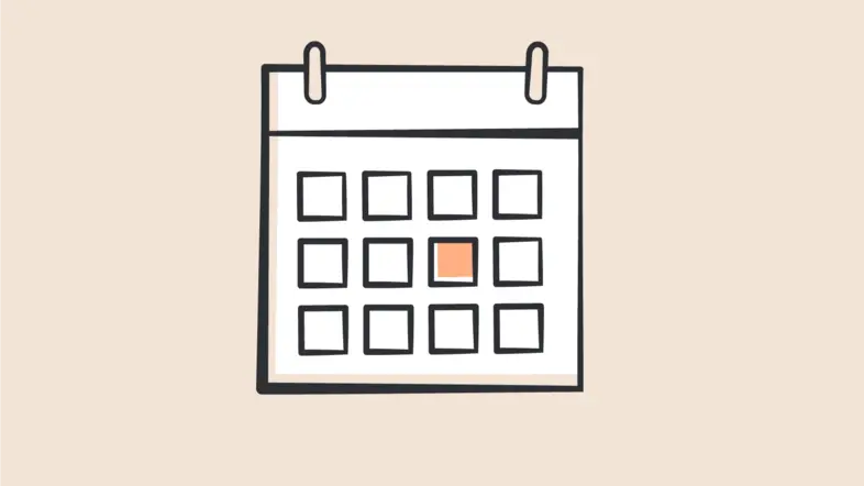 Ein Abbild eines Kalenders mit einem markierten Tag