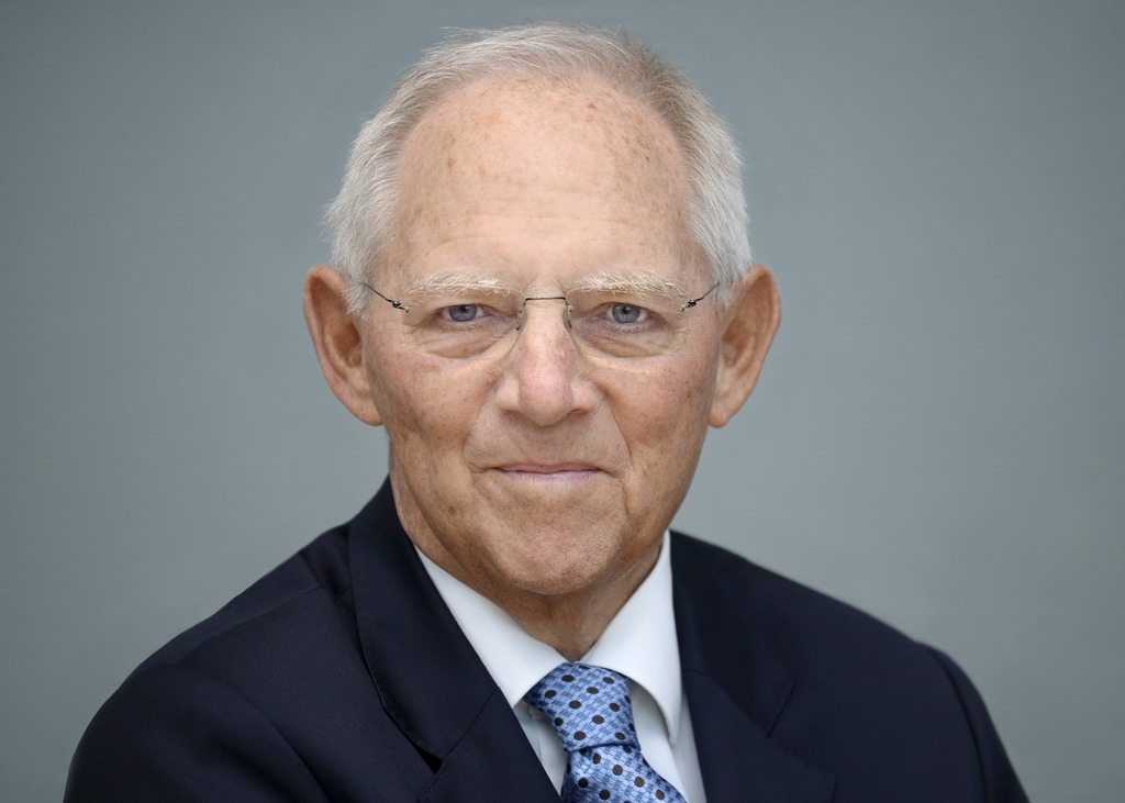 Porträt von Wolfgang Schäuble im Anzug mit Krawatte
